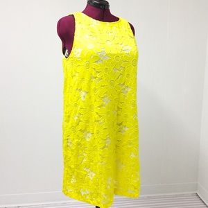 16 TIANA B Yellow Daisy Sleeveless Dress NWT